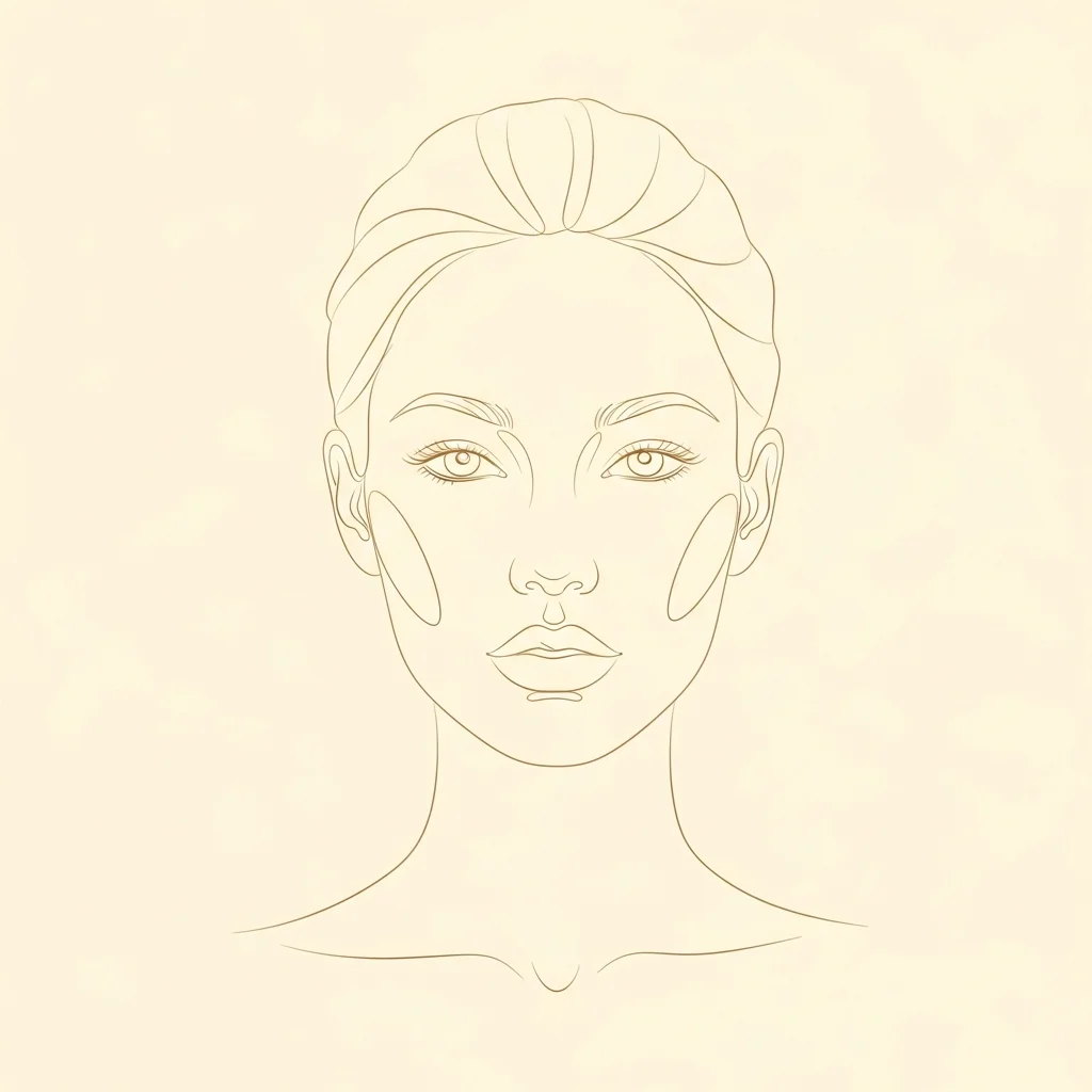Facial treatment area diagram